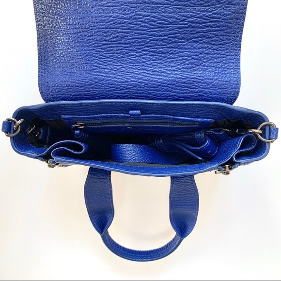 3.1 PHILLIP LIM | CLASSIC MINI PASHLI SATCHEL CROSSBODY LEATHER ELECTRIC BLUE - Picture 8 of 17